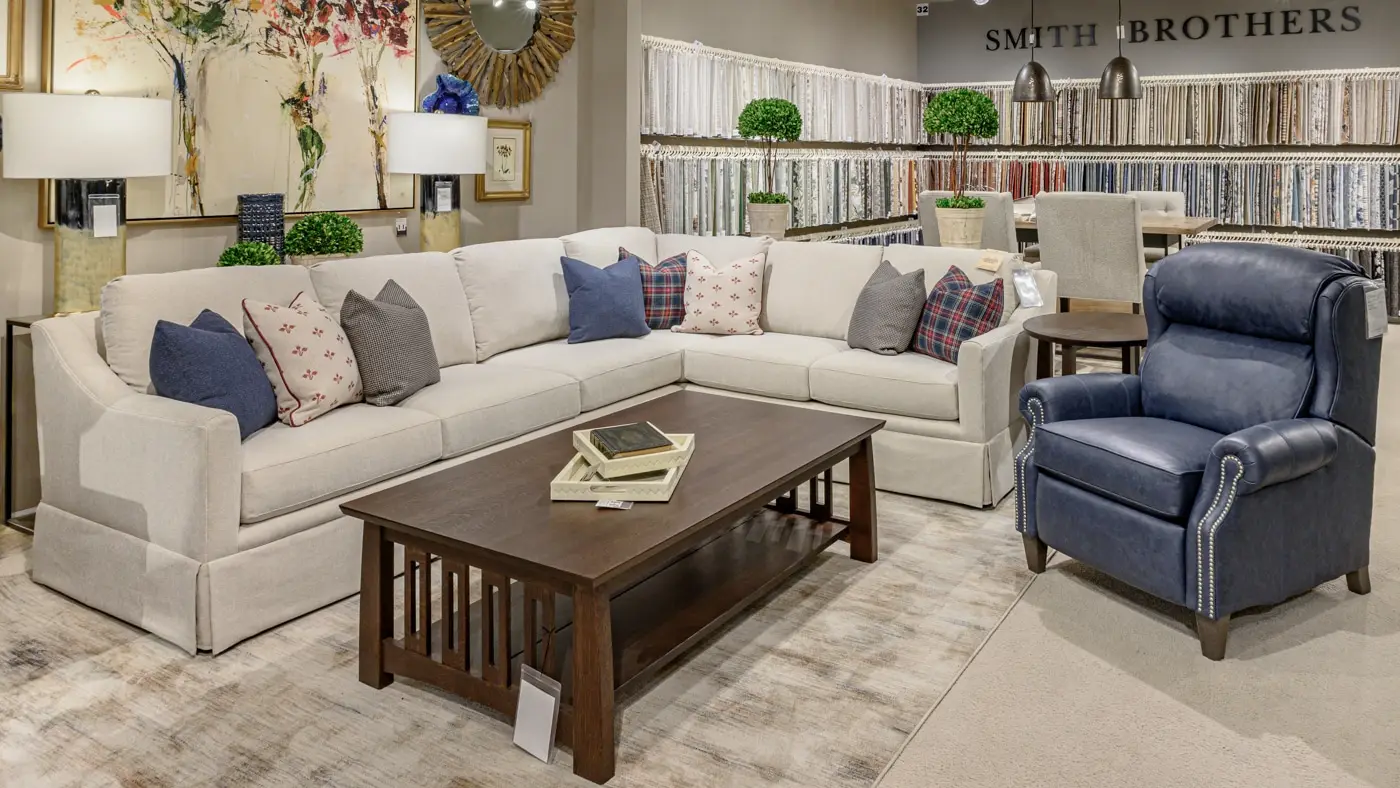 Smith Brothers 260 sectional and 532-33 chair at Northwest Decor & Furniture, Sheldon IA